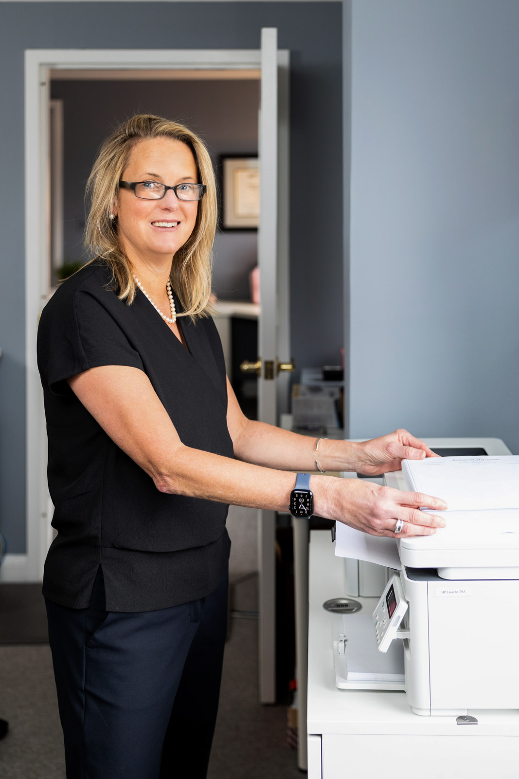 Accounting Projects 1 Standing woman printing document